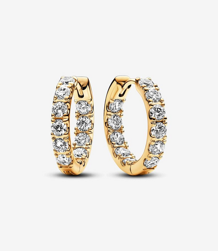 Pandora Timeless Sparkling Row Eternity Hoop Earrings