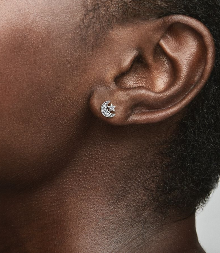 Pandora Moments Sparkling Moon & Star Stud Earrings