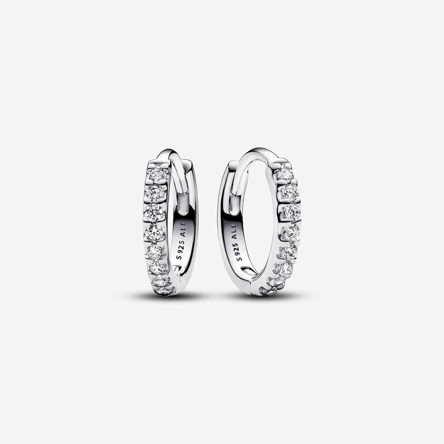 Pandora Timeless Sparkling Huggie Hoop Earrings