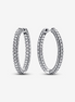 Pandora Timeless Pavé Single-Row Inside/Out Hoop Earrings