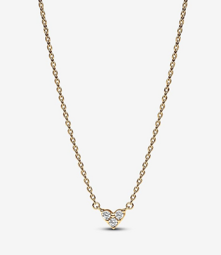Pandora Timeless Triple Stone Heart Collier Necklace