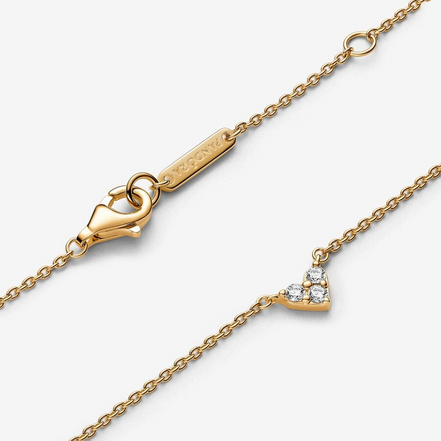 Pandora Timeless Triple Stone Heart Collier Necklace