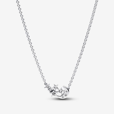 Pandora Timeless Sparkling Moon & Star Collier Necklace 45 cm