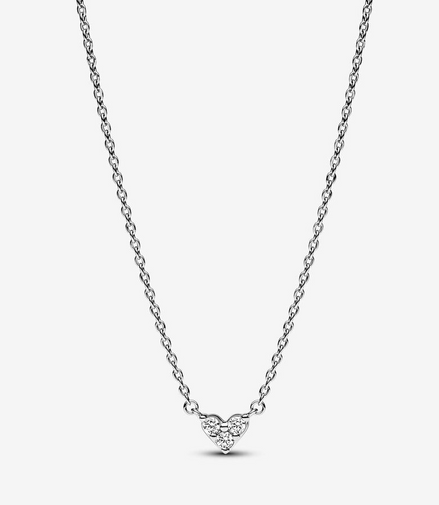 Pandora Timeless Triple Stone Heart Collier Necklace