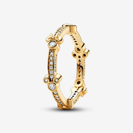 Pandora Disney Mickey Mouse & Minnie Mouse Sparkling Eternity Ring Size  7.5