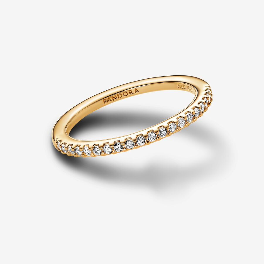 Pandora Timeless Sparkling Band Ring Size 7.5