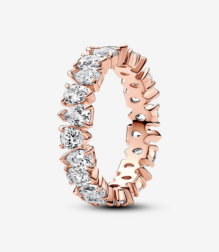 Pandora Timeless Alternating Sparkling Band Ring Size 6