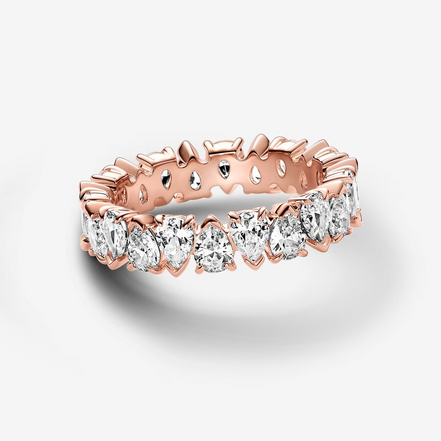 Pandora Timeless Alternating Sparkling Band Ring Size 6