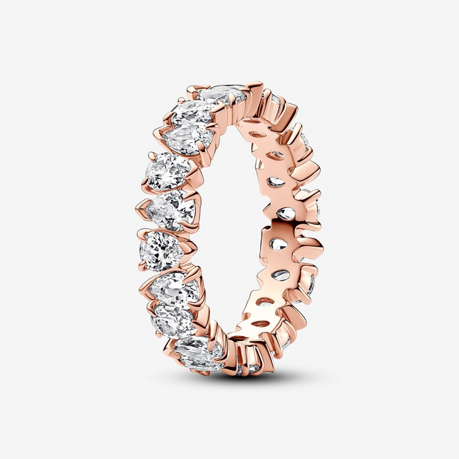 Pandora Timeless Alternating Sparkling Band Ring Size 7.5