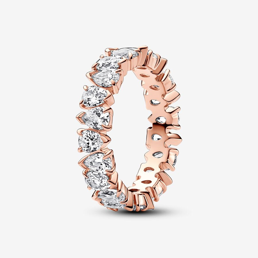 Pandora Timeless Alternating Sparkling Band Ring Size 7.5