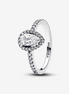 Pandora Timeless Sparkling Pear Halo Ring Size 7