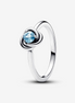 Pandora Moments March Sea Aqua Blue Eternity Circle Ring Size 7