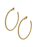 Desmos Ladies 45mm Slash Diamond-Cut Hoop Earrings