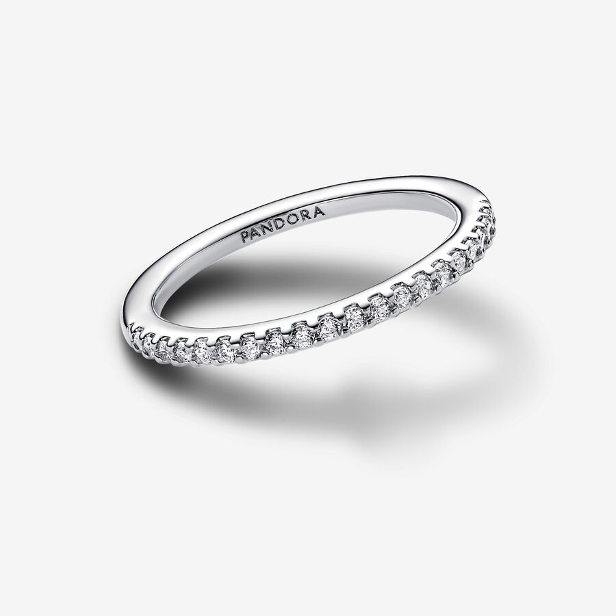 Pandora Timeless Sparkling Band Ring Size 6