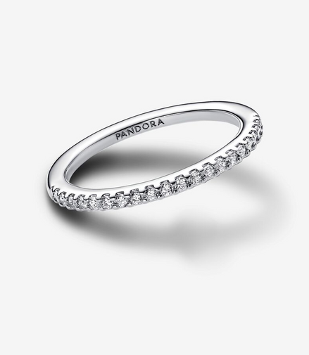 Pandora Timeless Sparkling Band Ring Size 6