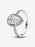 Pandora Timeless Sparkling Pear Halo Ring Size 6