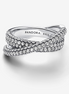Pandora Timeless Pavé Crossover Dual Band Ring Size 7.5