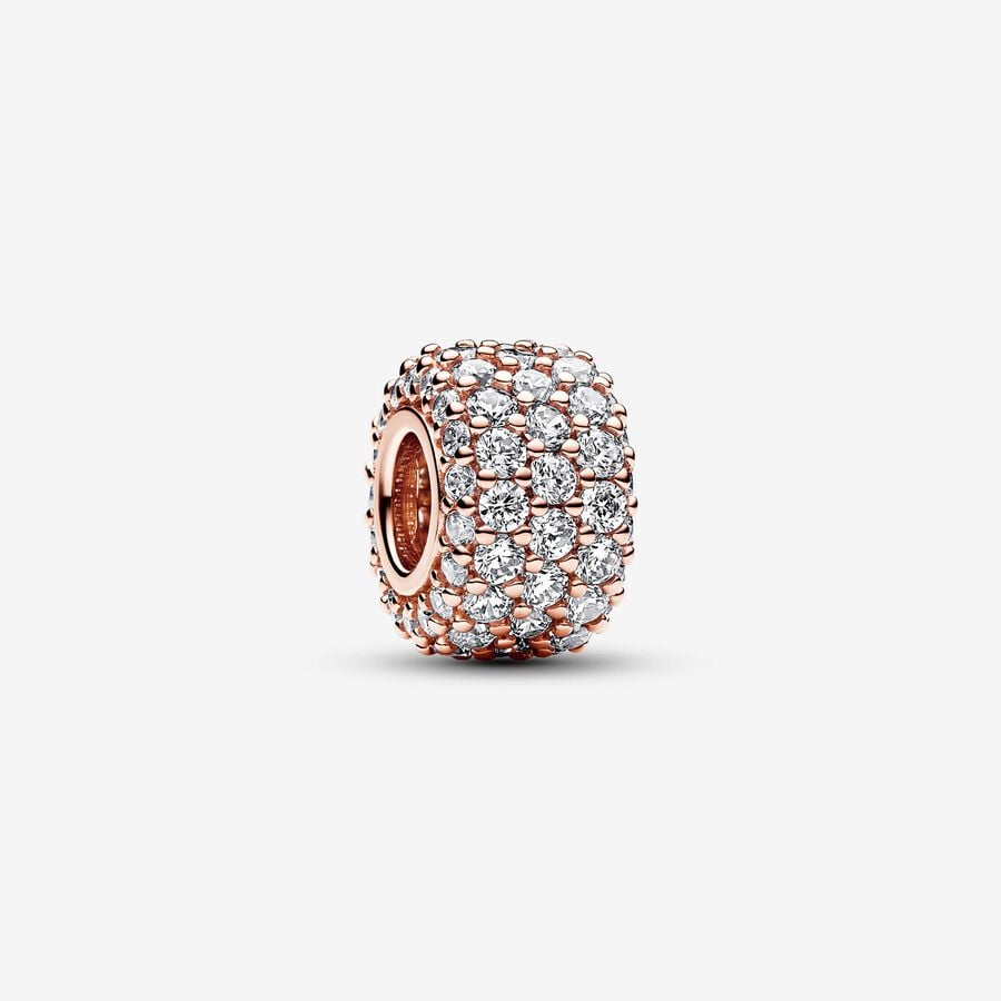Pandora Moments Sparkling Pavé Triple-Row Charm