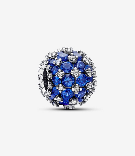 Pandora Moments Sparkling Pavé Round Blue Charm