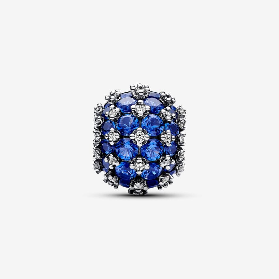Pandora Moments Sparkling Pavé Round Blue Charm
