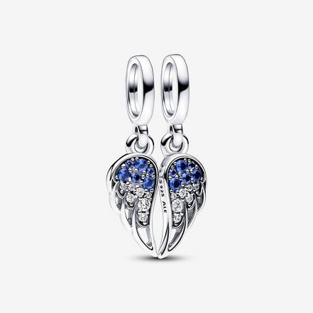 Pandora Moments Sparkling Splitable Angel Wings Dangle Charm
