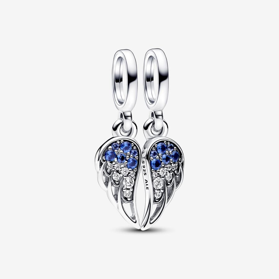 Pandora Moments Sparkling Splitable Angel Wings Dangle Charm