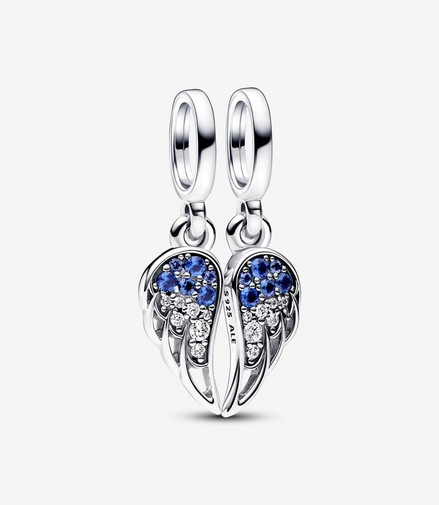 Pandora Moments Sparkling Splitable Angel Wings Dangle Charm