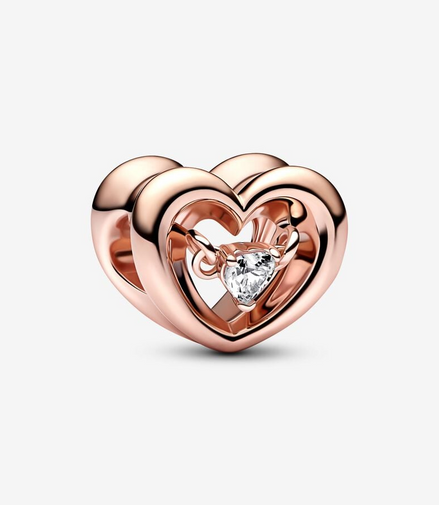 Pandora Moments Radiant Heart & Floating Stone Charm