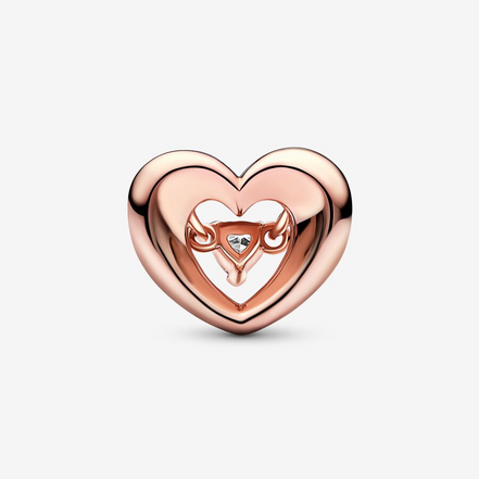 Pandora Moments Radiant Heart & Floating Stone Charm