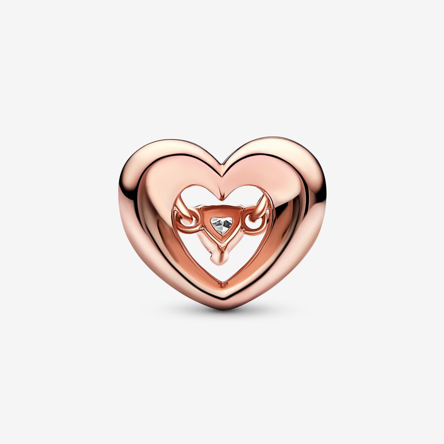Pandora Moments Radiant Heart & Floating Stone Charm