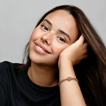 Pandora Moments Radiant Heart & Floating Stone Charm