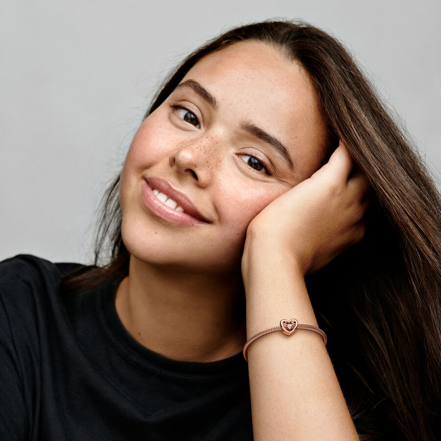 Pandora Moments Radiant Heart & Floating Stone Charm