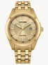 Citizen Eco-Drive Classic Peyten Champagne Dial Gold-Tone Watch