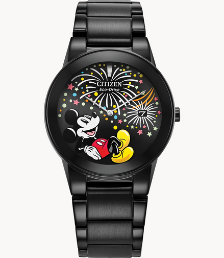Citizen Eco-Drive Mickey Fiesta Black Stainless Steel Bracelet