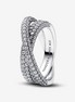 Pandora Timeless Pavé Crossover Dual Band Ring Size 9