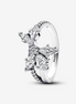 Pandora Timeless Sparkling Asymmetrical Herbarium Cluster Ring Size 8.5