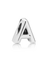 Pandora Moments Silver Letter A Alphabet Charm
