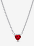 Pandora Timeless Sparkling Red Heart Halo Pendant Collier Necklace