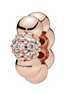 Pandora Moments Rose Gold Polished And Pave' Bead Spacer Charm