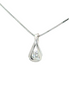 14KT White Gold 0.15 CTW Lab Grown Infinite Diamond Pendant Necklace