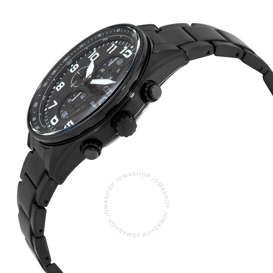 Citizen Men's Tactical Chronograph Eco-Drive Black Stainless Steel Bracelet Watch