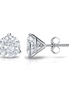 Diamond Martini Style 0.75 Ctwg Stud Earrings