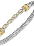 Vahan 14K Yellow Gold And Sterling Silver 4mm Diamond Closed Bracelet
