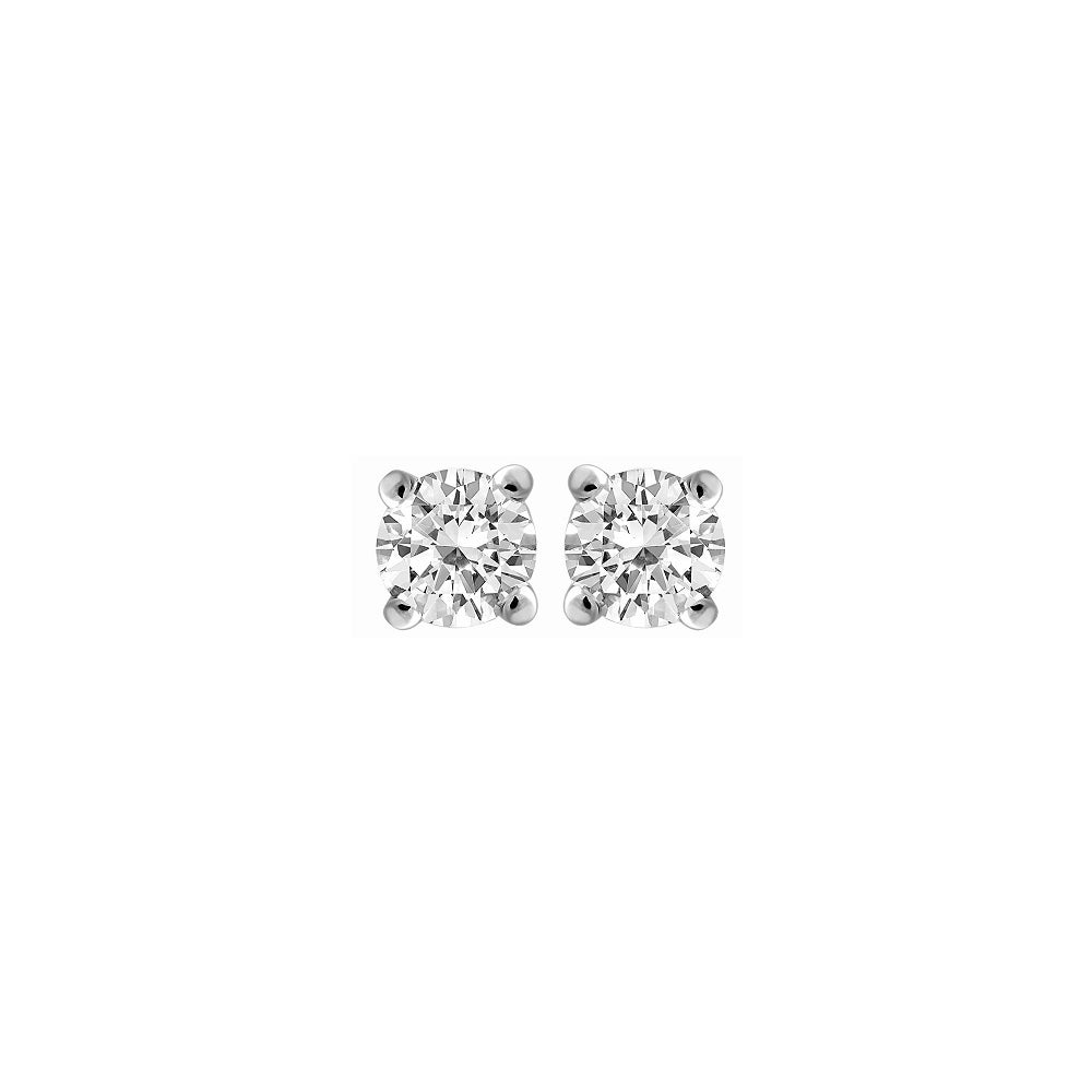 14K White Gold 1.50 CT Diamond Stud Earrings