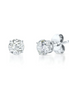14K White Gold And .20 CT Diamond Stud Earrings