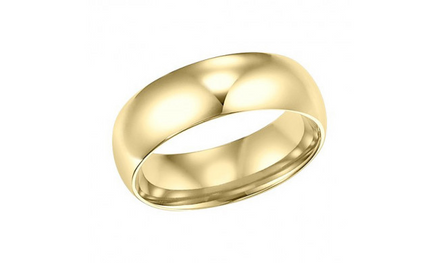 Men's 14K Yellow Gold Comfort Fit Wedding Band Size 10