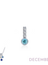 Lafonn 0.17 CTW Simulated Diamond And Blue Topaz December Birthstone Love Pendant