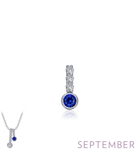 Lafonn 017 CTW Simulated Diamond And Lab Grown September Birthstone Love Pendant