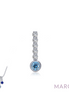 Lafonn 0.32 CTW Simulated Diamond And Simulated Aquamarine  March Birthstone Love Pendant