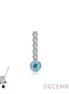 Lafonn 0.32 CTW Simulated Diamond And Simulated Blue Topaz December Birthstone Love Pendant